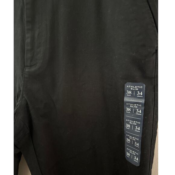 J.‎ Crew Athletic Slim-Fit Flex Chino Flat Front Pants in Black Size 38x34 - Picture 8 of 11
